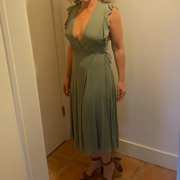 green emerald velvet dress Gigi Wrap Dress